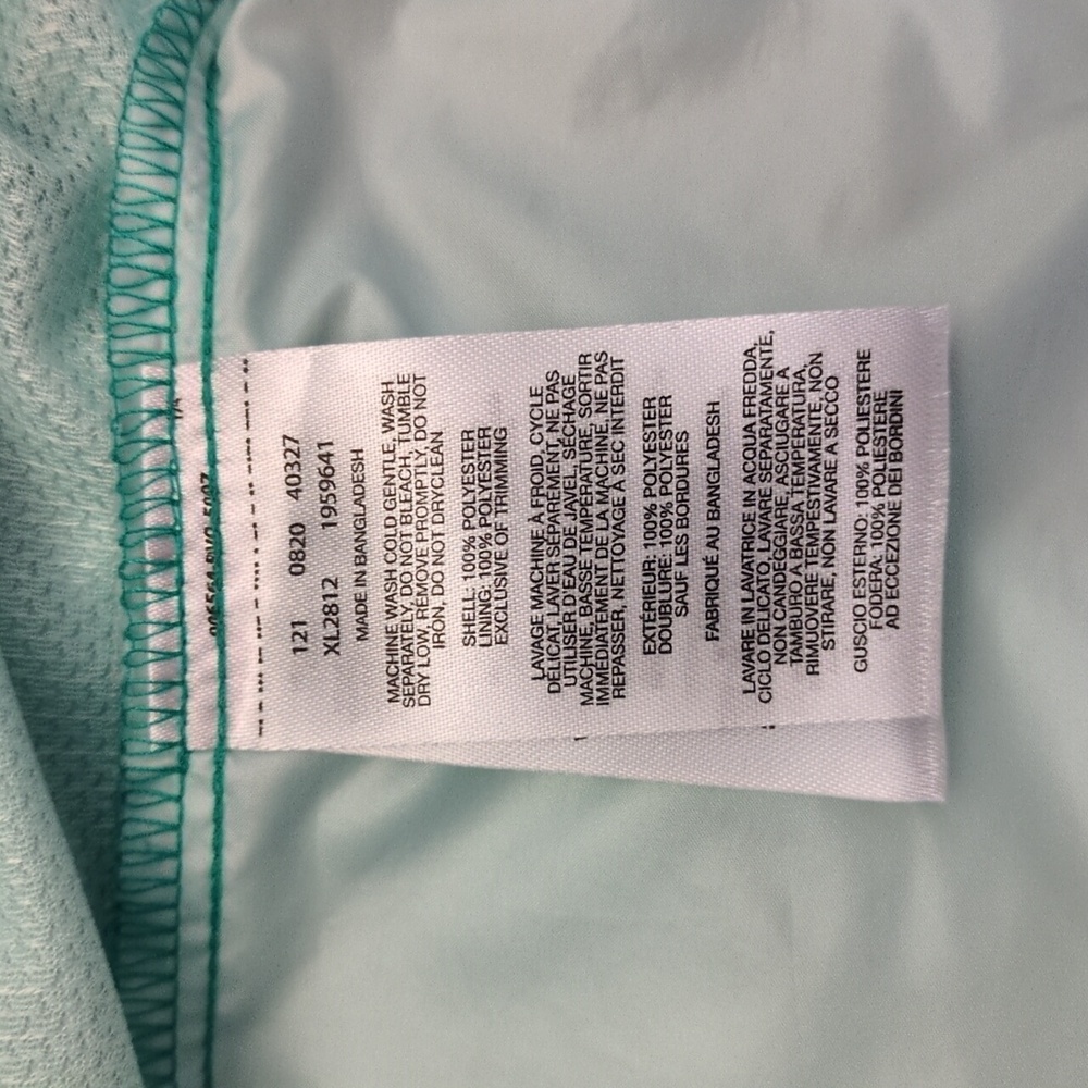 Women's Columbia Sandy Sail teal color block windbreaker - Picture 7 of 7